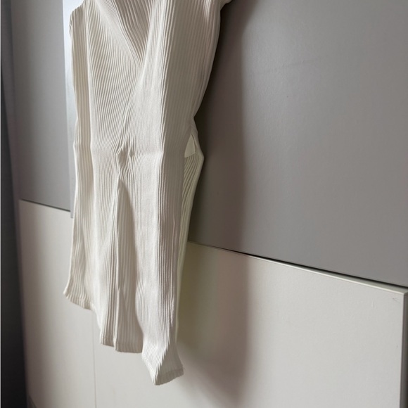 Zara Cream Ribbed Tank Top - Picture 6 of 7